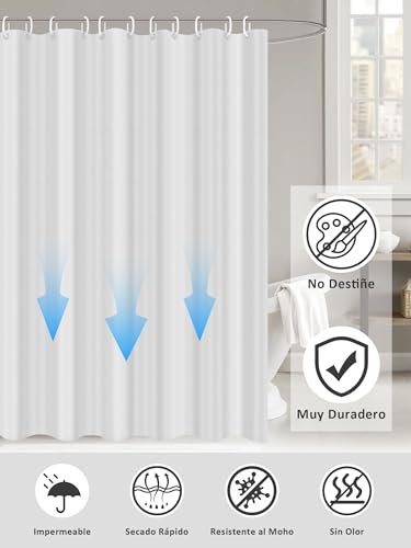 Comparativas de Cortinas para baño de plastico los mejores 10. 17 Imagen adicional