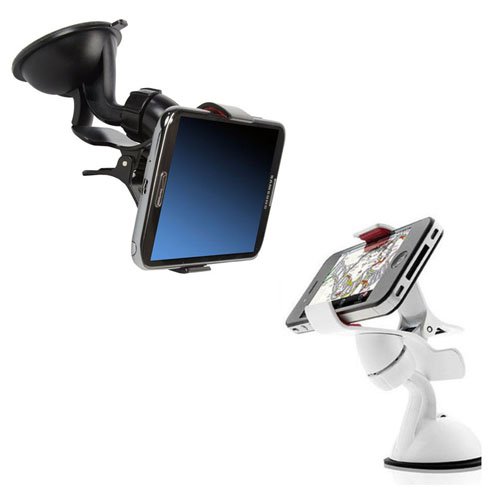 1 black+ 1 white Universal In Car Windshield Mount for Samsung Galaxy Note 2 / Note 3 / S3 / S4 (1 white+ 1 black)