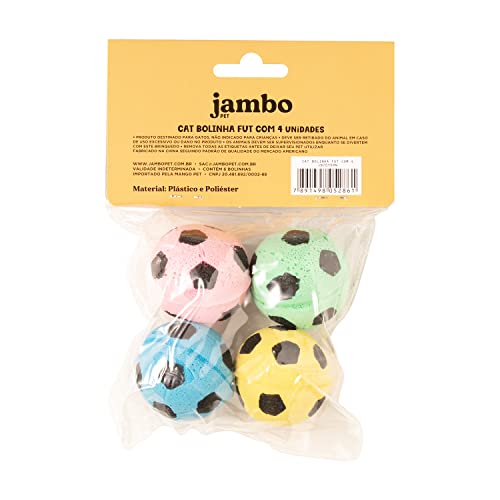 Jambo Pet, Bolinha de Futebol, Para Brincar, Ideal Para Gatos, Qualidade e Durabilidade, Reduz Estre