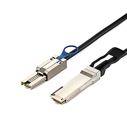 Allowish QSFP 40g SFF-8436 to MiniSAS HD SFF-8088 Adapter Cablefor DS4243 and DS4246 (2m,Black)