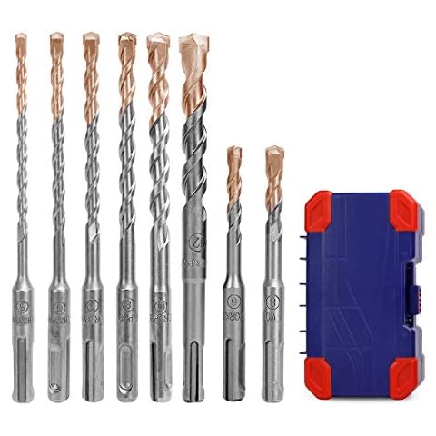 WORKPRO 8-Piece SDS Plus Rotary Hammer Drill Bit Set Cover