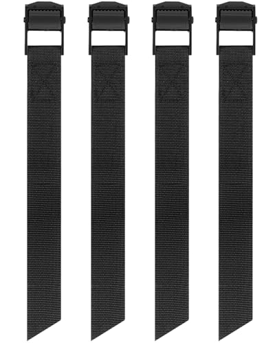 4 Pcs Tie Down Straps 50CM, Caianwin Heavy Duty Lashing Straps 250kg Load Capacity, Ratchet Roof Rack Strap with Adjustable Buckles, Tensioning Belts Cam Buckle Strap for Motorcycle, bike, backpack