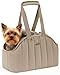 pecute Hundetasche für Kleine Hunde 4kg, Tragetasche Hund Hundetragetasche Leichte, Faltbare Hundetransportbox, Katzen Transporttasche für Unterwegs (Khaki)