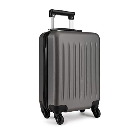 Kono Equipaje de Mano ABS de cáscara Dura,4 Ruedas giratorias,Maleta Ligera de Viaje, también aprobada para Todas Las aerolíneas (48cm,Gris)