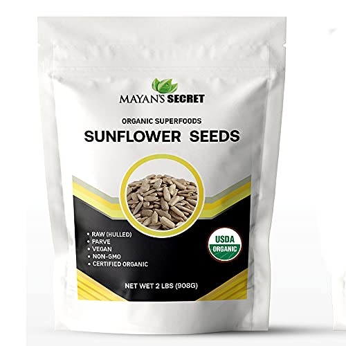 Mayan's Secret Superfoods Certified Organic Hulled Sunflower Seeds, 2 Pounds #TOP12