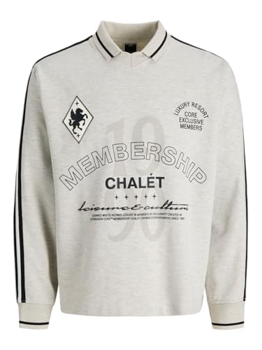 JACK & JONES Jcophase Structured Football Sweat, Color Blanco., S