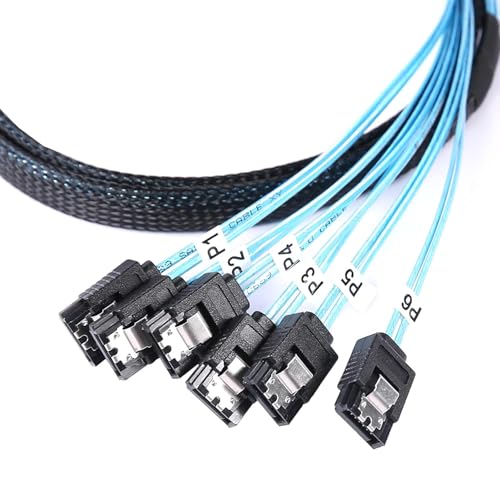Cable SATA-III 6Gbps con codo a 90 grados para discos de datos de servidor y conjuntos Raid 5