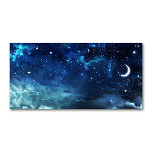 Fond de hotte verre de sécurité trempé 120x60cm bleu splashback cuisine cosmos