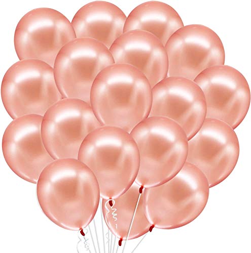 100pcs Plain 12" Rose Gold Helium Quality Latex Balloons Birthday Wedding Anniversary Christening Christmas Communion Party Decoration Baloon