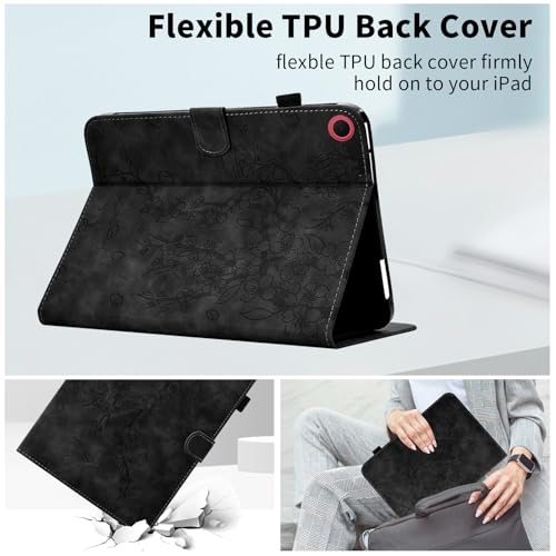 Coque Samsung Galaxy Tab S9 FE S10 Lite rigide cuir PU fleur