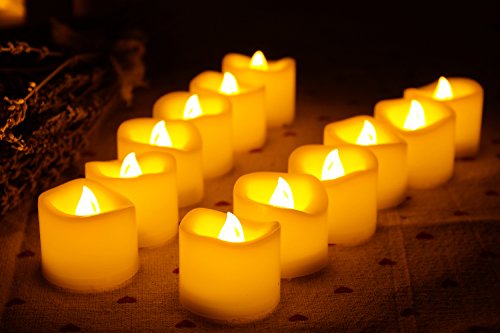 Candle Choice Flameless Candles Battery Operated Led Tealight Candles With Remote Control & Timer (Pack Of 12), Yellow Light 1.5X1.5" #TOP5