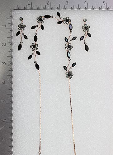 Image of Faship Gorgeous Rhinestone Crystal Floral Necklace Earrings Set