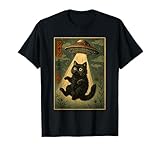 Kawaii Retro Alien Cat UFO Abduction Design