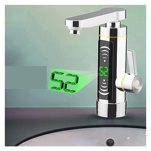 Grifo calentador de agua instantáneo sin tanque y eléctrico con indicador digital LED 5