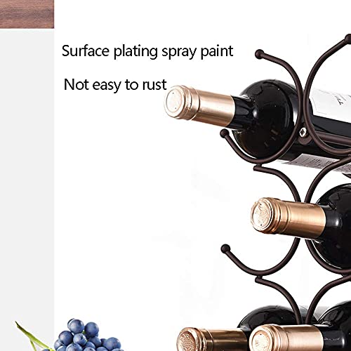 Soporte para botellas de vino de hierro de 3 niveles miniatura 5