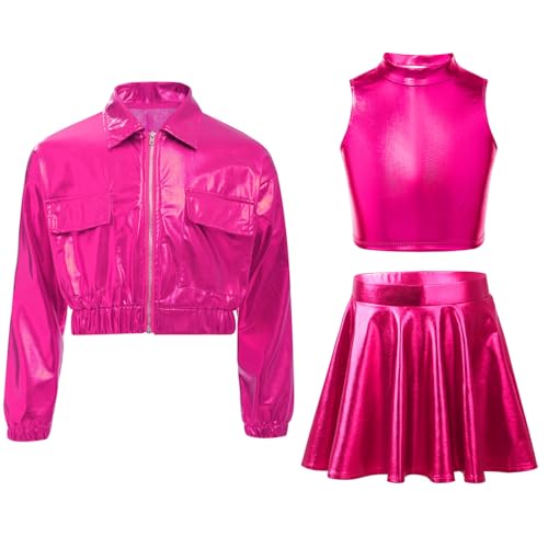 Costume entraînement danse de rue et gym pour fille de 12 ans rose vif