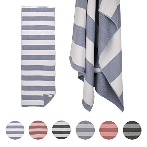Yogabum Coastal Collection Grip Dot Yoga Towel (Grey Stripe)