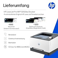 HP Color LaserJet Pro 3202dw Farblaserdrucker, Automatischer beidseitiger Druck, Hohe Druckgeschwindigkeit, Wi-Fi, High-Speed USB, Ethernet, Wolf Pro Security, Konzipiert für Arbeitsgruppen – Ansicht 9