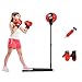 COSTWAY Punchingball 85-130cm höhenverstellbar, Kinder Boxset freistehend, Standboxball geeignet für Jungen und Mädchen ab 8 Jahren, Boxsack Set inkl. Boxhandschuhe und Handpumpe