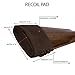 BRONZEDOG Slip On Recoil Pad Genuine Leather Buttstock Extension for Shotguns Rifles Hunting Shooting Brown Black (Brown)