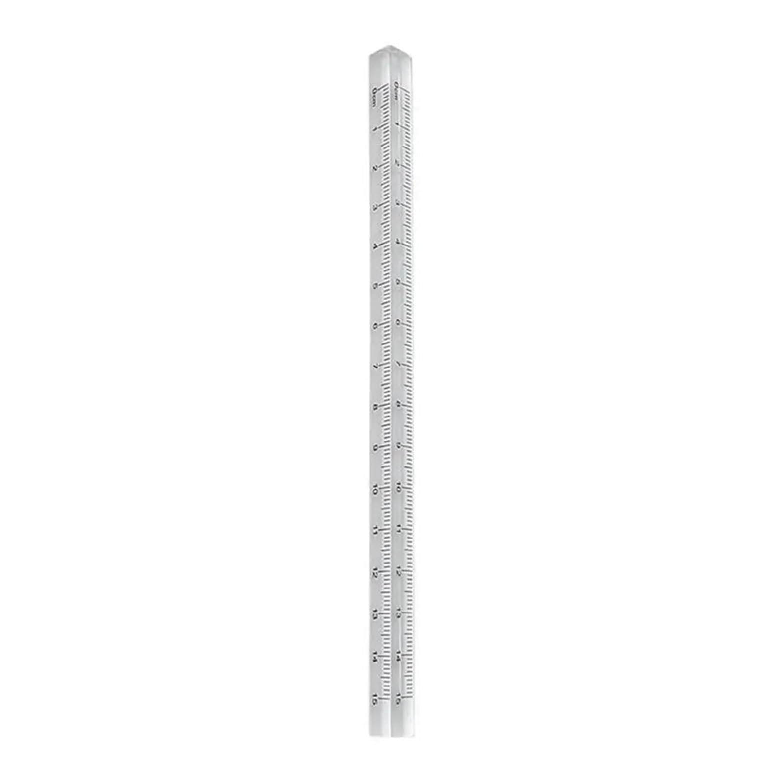 Architectural Scale Ruler 1pc Transparent Triangular Prism Ruler Architect Scale 0-15cm Straight Drop Shipping