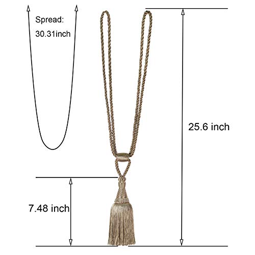image for Fenghuangwu Curtain Tiebacks Handmade Elegant Curtain Tie Backs Holdba