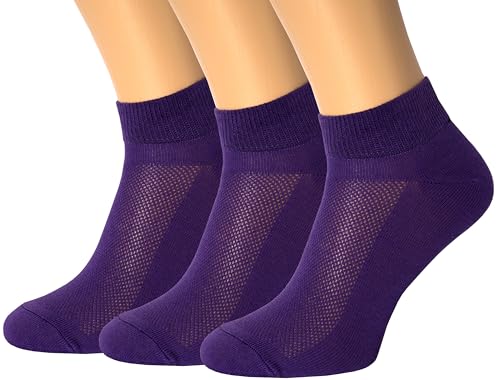 Image of RONDO 3 Pack Thin Ankle Socks - Unisex Ultra Thin Breathable Athletic Socks - Low Cut Running Ankle Socks - Thin Cotton Socks