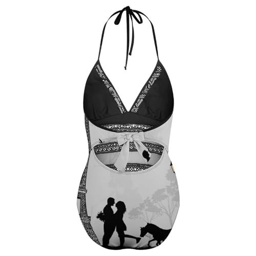 Maillot de bain une pièce dos nu séchage rapide pour piscine - 5