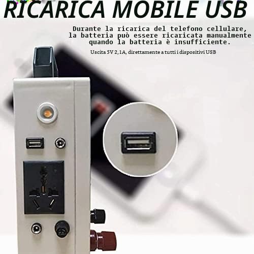 Generatore a manovella - Alimentatore manuale portatile per emergenze e attività all'aperto