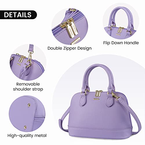 Image of LOVEVOOK Purse for Women Crossbody Bags Classic Double Zip Top Handle Dome Satchel Bag