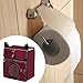 DimyFew Toilet Paper Holder Tissue Holder Dispenser Simple Paper Roll Stand Bathroom Tissue Box Rack for Restroom Kitchen Washroom, Red and Black