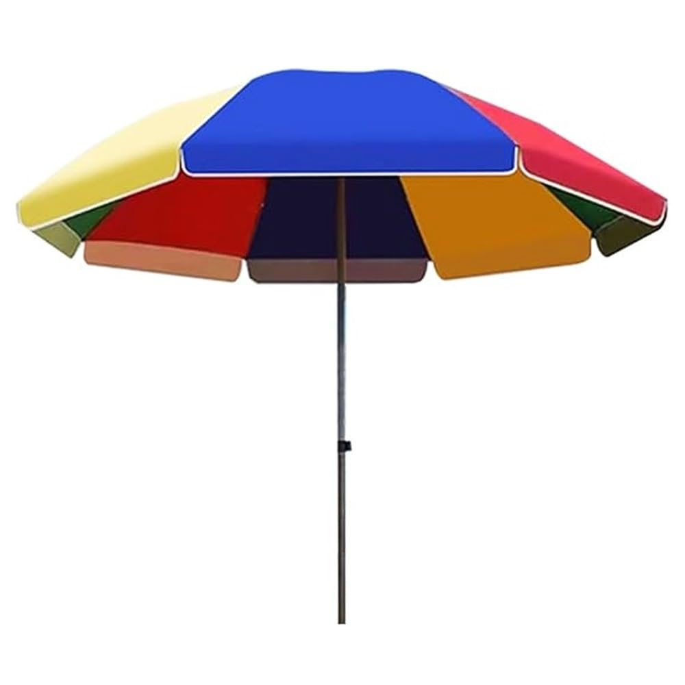 Ombrellone da Spiaggia da 2,4 m - Ombrellone Portatile da Esterno per Patio, Parasole da Giardino, ombrellone da Mercato Antivento per Tavolo, Protezione UV, Design Leggero