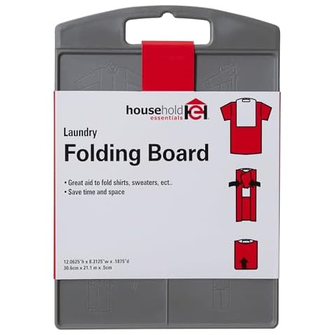 Household Essentials 195 Shirt Folding Board For Laundry | Folds T-Shirts, Polos And Dress Shirts , Black Cover