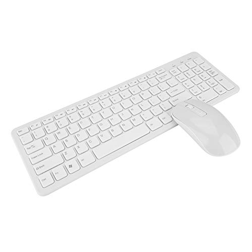 Keyboard Mouse Combo,108 Keys Multi-Functional Full Size Quite Keyboard with Numeric High Sensitivity No delay for Office Home Laptop Computer(White)