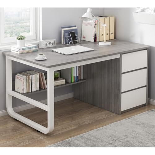 GrdMis �p�\�R���f�X�N �׋��� ������ 100*50*73.5cm�ؐ� ���[�t�� ���[�����o���t�� �g���ȒP ���ցA�Q���A�I�t�B�X�A�w�K�X�y�[�X�ł̎g�p�ɓK���Ă��܂� �ݑ�Ζ� �H�� �I�t�B�X �׋� ��Ɗ� �d���p (�O���C�b�V���z���C�g,160*6