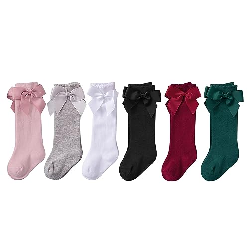 Image of American Trends Baby Knee High Socks - Girls & Boys Newborn to Toddlers - Ruffled Tube Socks