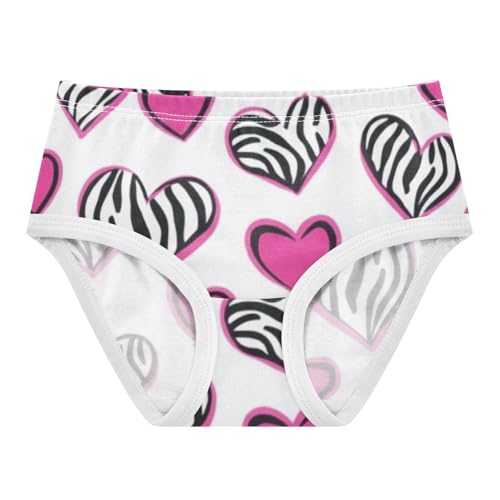 Girls' Sport Panties Comfort Color for Young Girls animal Print Heart