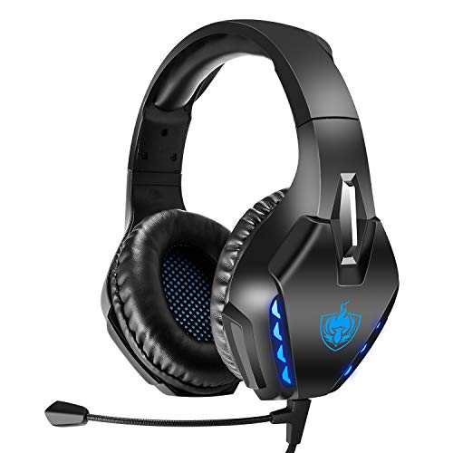 PHOINIKAS PS5 Gaming Headset for PS4, PC, Switch, Q10 Xbox One Headset with Stereo Sound, Detachable...
