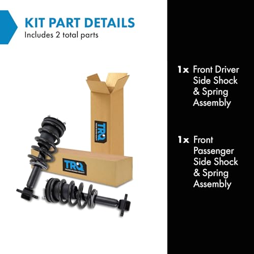 Image of TRQ Front Complete Shock Strut Spring Assembly Pair 2pc for Silverado Sierra RWD