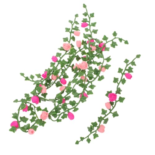 Guirlandes de roses miniatures pour décorer un jardin de poupée ou un micro paysage romantique