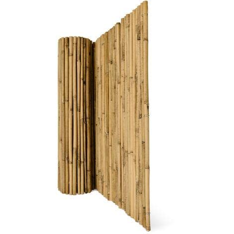 Arella in canne di bamboo naturale Ø 10 mm, stuoia ombreggiante per recinzioni 200 x 300 cm