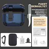 Maxjoy Etui do AirPods 4 2024, AirPods 4. generacji etui z automatycznym zamkiem, kompatybilne z funkcją MagSafe Gen 4, etui z uchwytem kompatybilne z Apple AirPods 4. generacji, ciemnoniebieskie