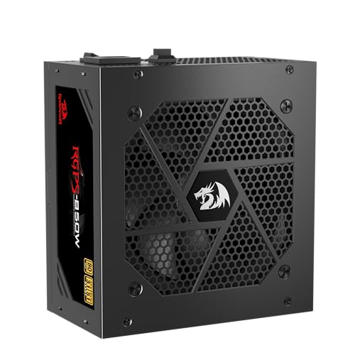 Image of Redragon PSU010 80+ Gold 850 Watt ATX Fully Modular Power Supply w / 80 Plus Gold Certified, Compact 160mm Size and Low Noise Fan 0 RPM, 100% Japanese Capacitors, Full Mod Cables
