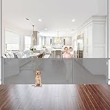 Wodondog Retractable Stair Gate for Baby, Extra Wider Safety Dog Gate 3m, 86cm Tall, One Hand Operated Baby Gate for Stairways & Hallways, Indoor & Outdoor, Grey (3M)