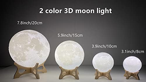 Hanxiucao Moon Night Light For Kids, Lava Lamp 3D Moon Lamp Lunar Lamp,Touch Control Light Gifts For 6 7 8 9 10 11 12 Year Old Girls (2 Colours, 3.1 Inch) #TOP27