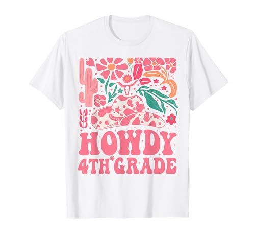 Howdy Fourth Grade Western Cowgirls 4th Grade Squad Teacher T-Shirt