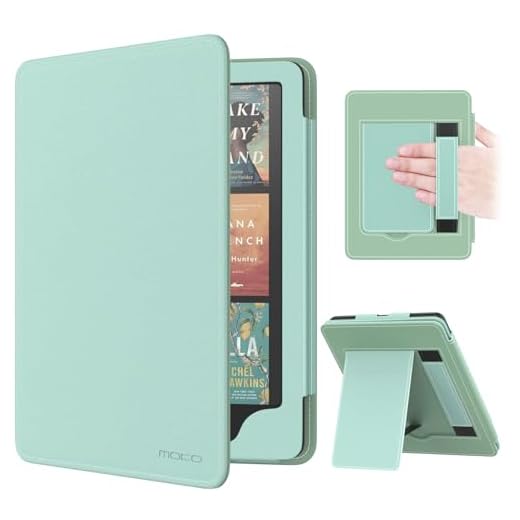 Moko Case for 7"/6.8" Kindle Paperwhite 12th/11th Gen & Kindle Colorsoft | for Signature Edition (2024), Slim PU Shell Cover with Auto-Wake/Sleep, Agave Green