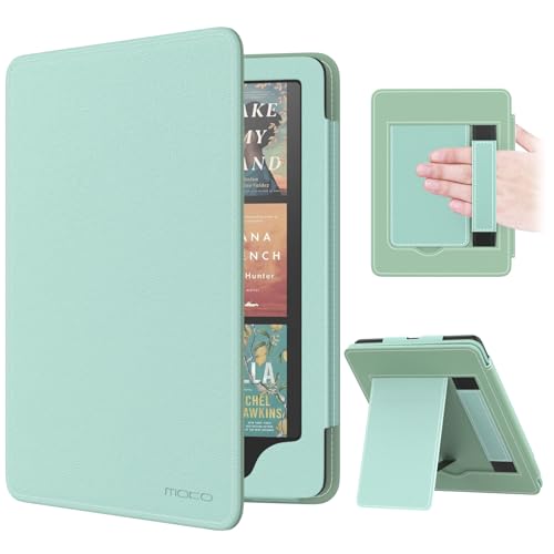 MoKo Case for 7"/6.8" Kindle Paperwhite(12th/11th Generation-2024/2021) and Kindle Paperwhite Signature Edition, Slim PU Shell Cover Case with Auto-Wake/Sleep for Kindle Paperwhite 2024, Agave Green by MoKo - Used condition - US$12.56
