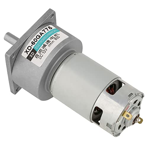 Motor De Engrenagem, DC 12V/24V 35W Mini Motor De Engrenagem DC Metal Velocidade Ajustável Grande Mo