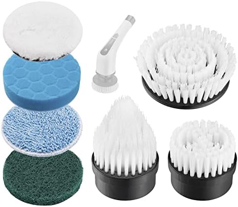 7 Replacement Brush Heads of Portable Power Scrubber, Cleaning Brush Heads Set of Electric Spin Scrubber, Shower Scrubber Heads for Bathroom, Tile & Floor